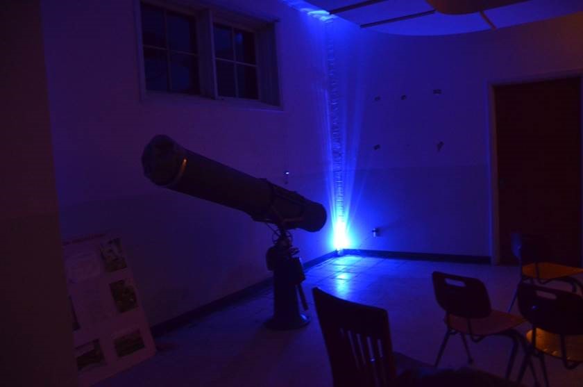 Telescope under black light